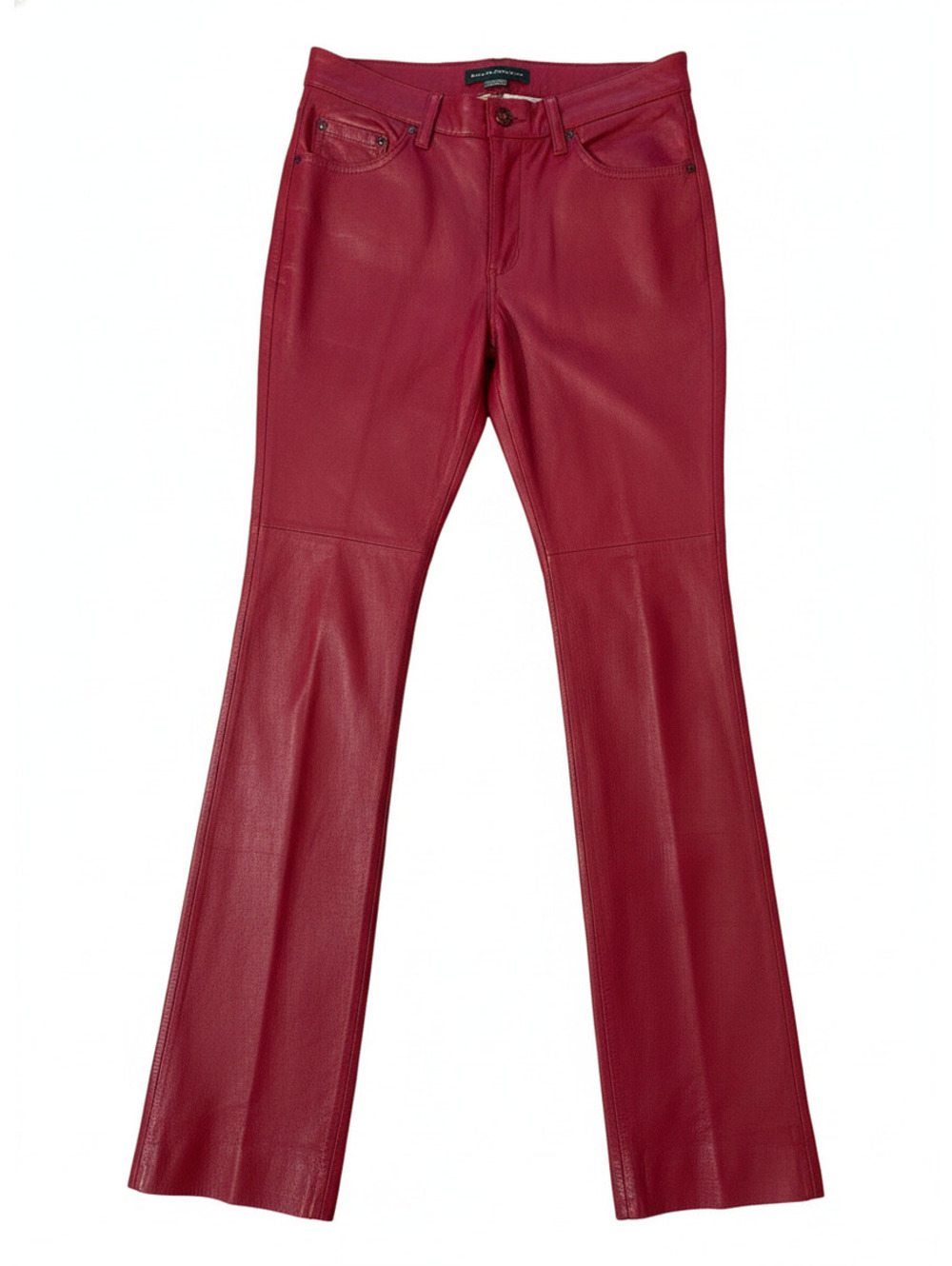 Vintage Y2K 90s Banana Republic Cherry Red Leather Pants